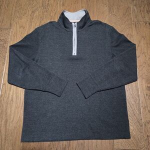 The Normal Brand Sweatshirt Mens Large Gray Quarter Zip Lightweight Pullover